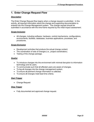 Document Change Recommendation Process Example Sample process guide_-_change_management | PDF