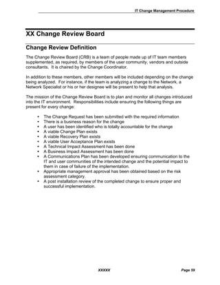 Document Change Recommendation Process Example Sample process guide_-_change_management | PDF