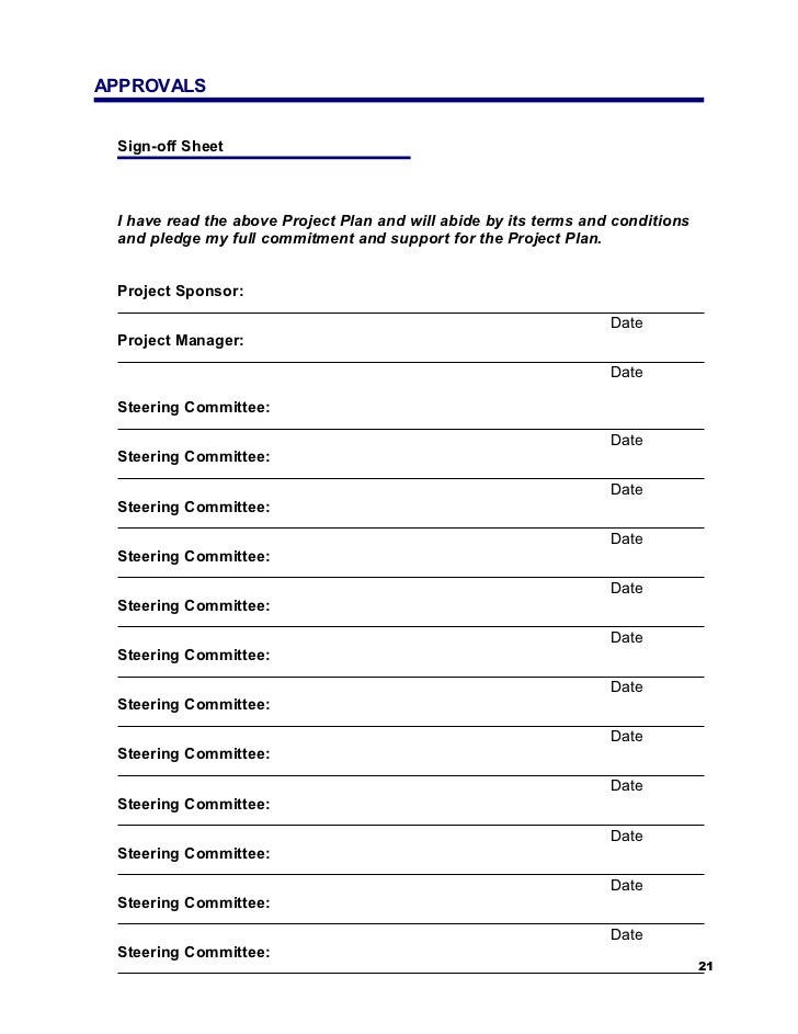 Project Sign Off Sheet Template Classles Democracy