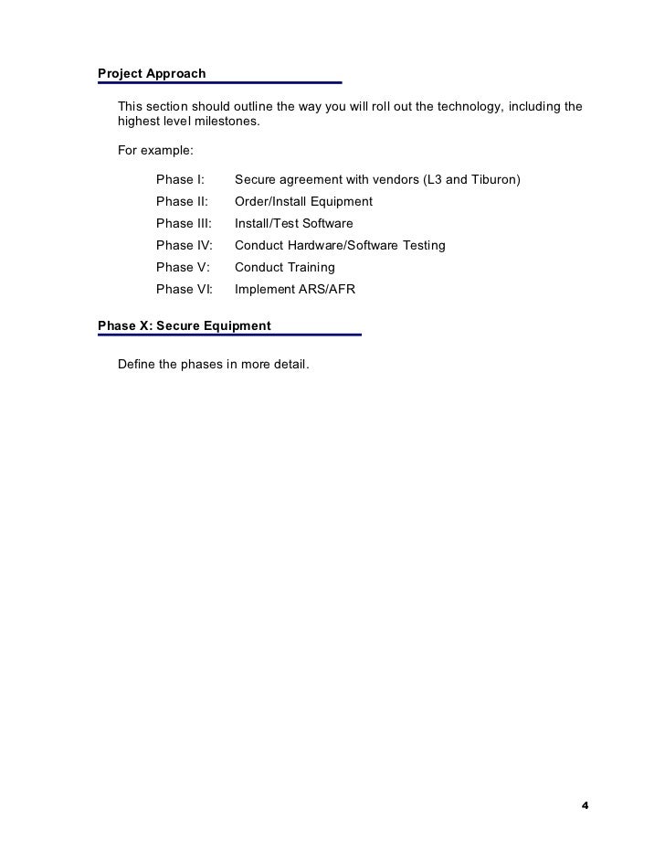 sample project plan
