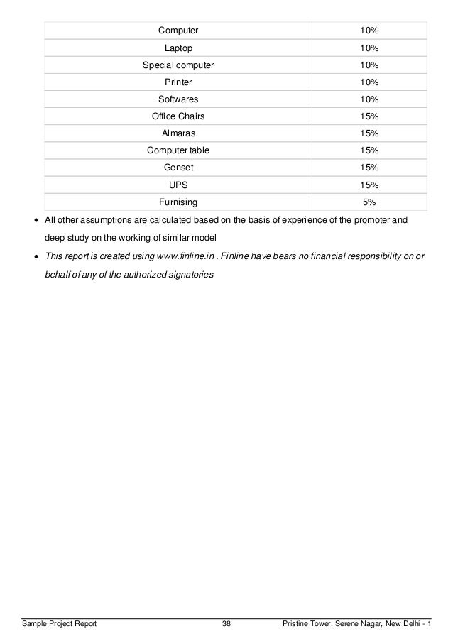 Sample project report for bank loan in excel image
