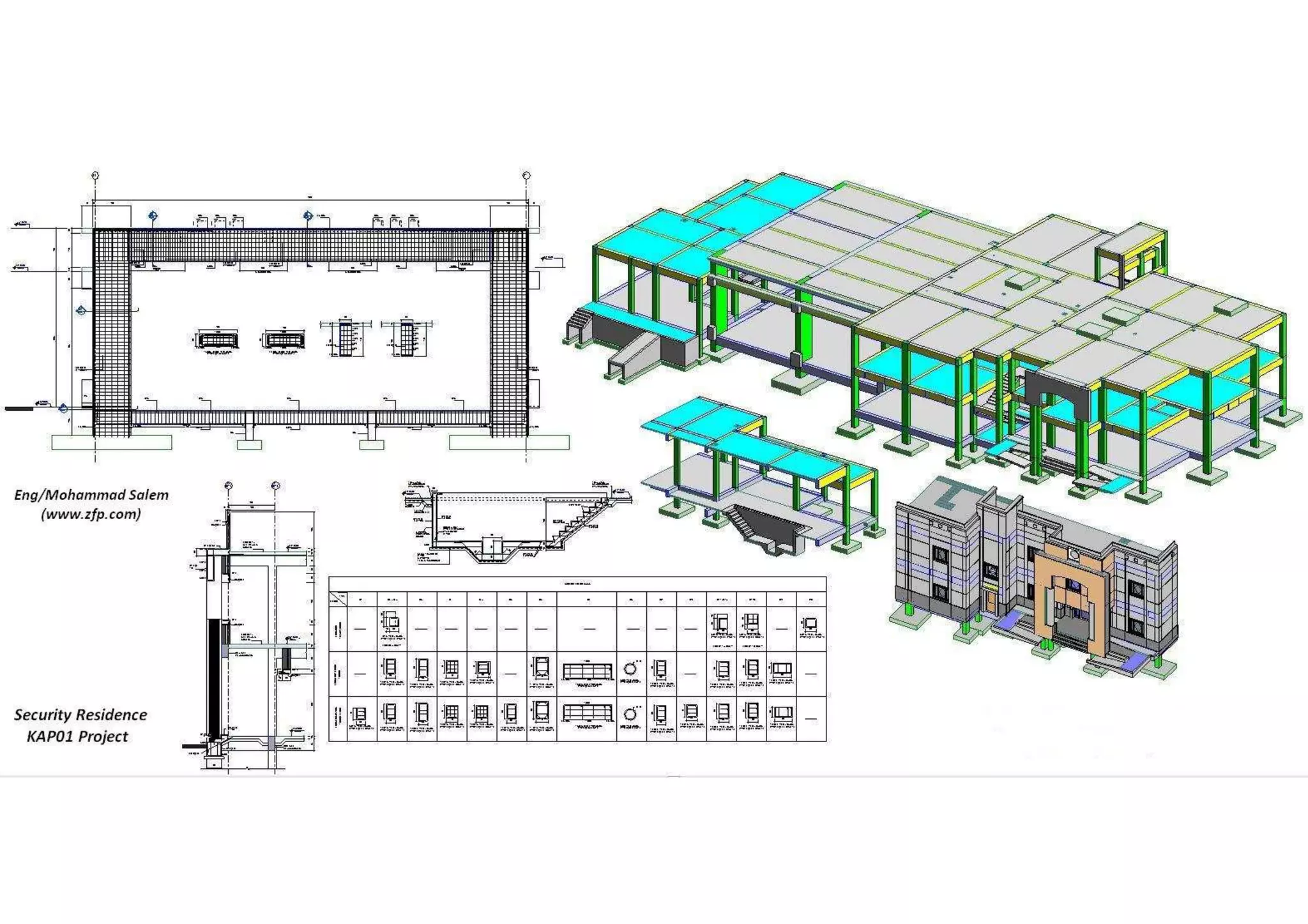 Sample of my Projects using Revit Structure