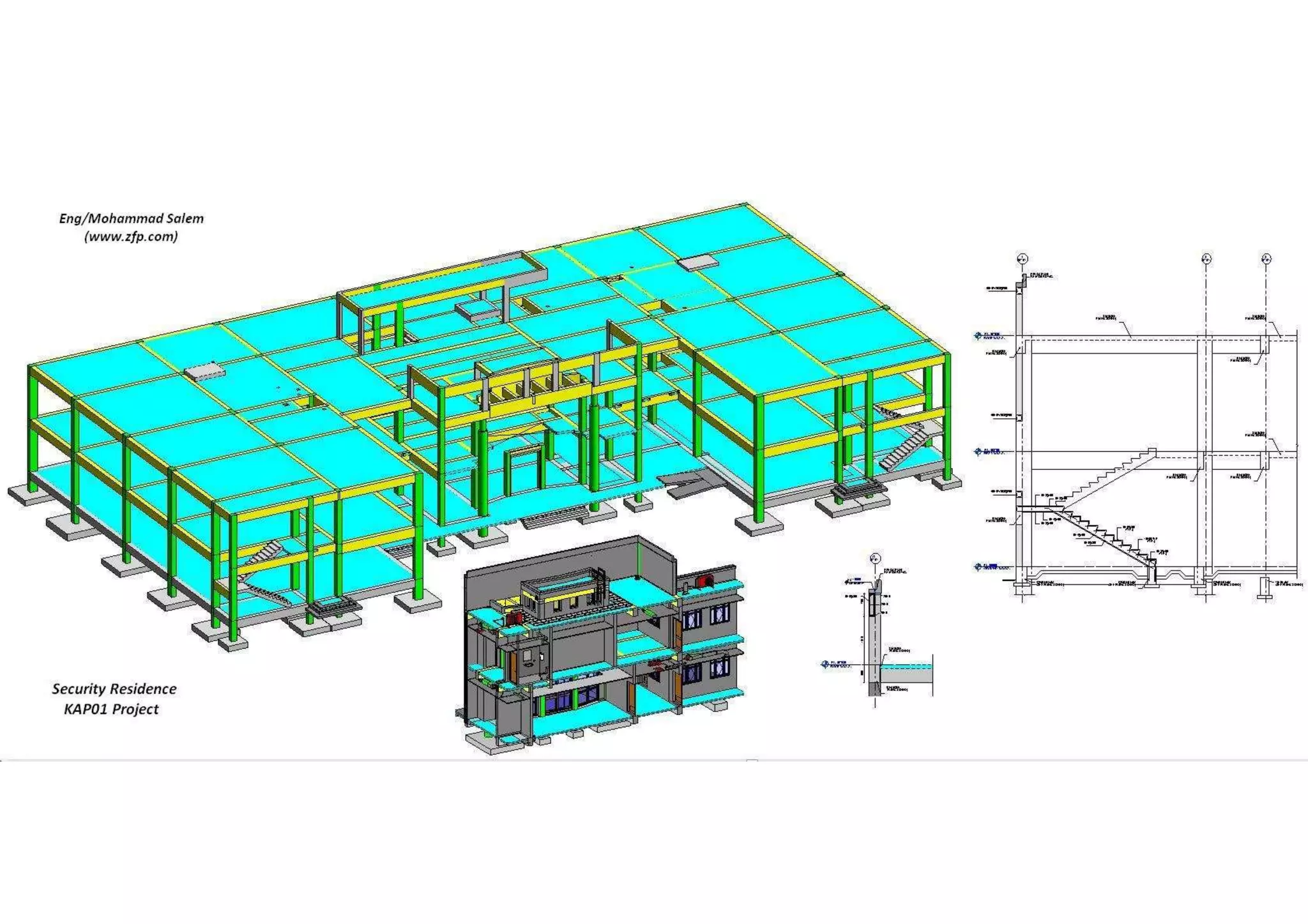Sample of my Projects using Revit Structure
