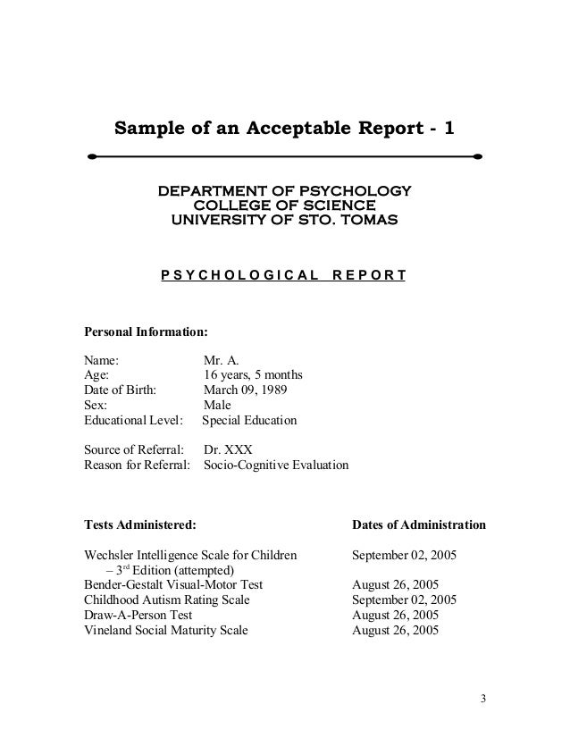 sample psych reports format 3 638