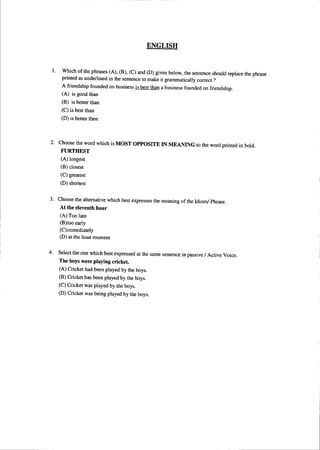 ongc sample quessionnaire for management trainee 2014