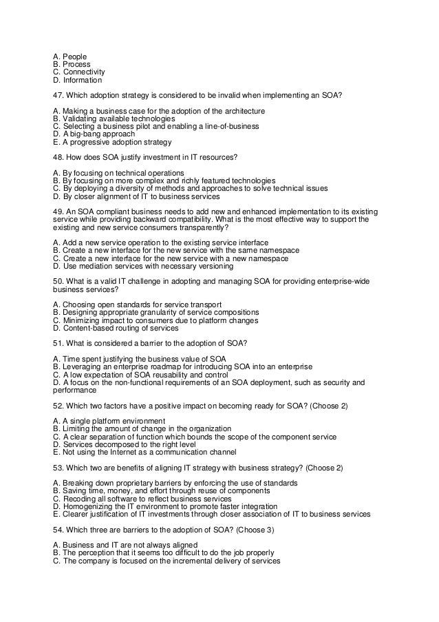 sample questions for ibm soa test 7