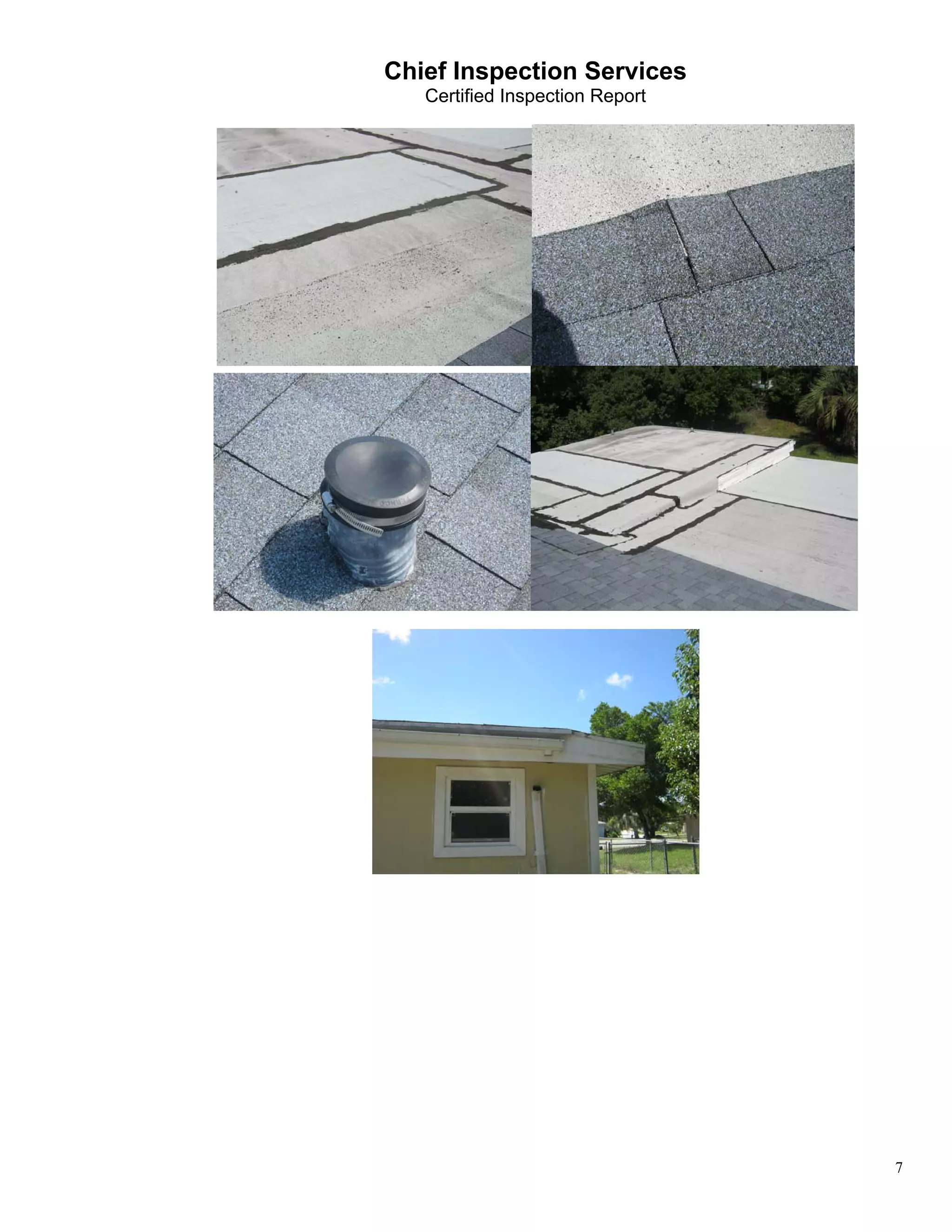 Chief Inspection Services
   Certified Inspection Report




                                 7
 