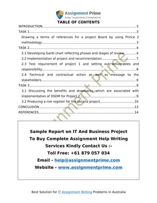 Sample report on it and business project | PDF