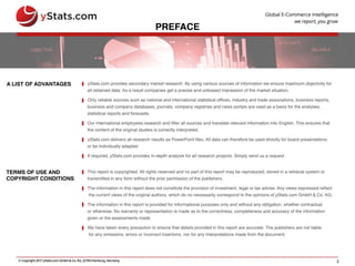 © Copyright 2015 ystats.com GmbH & Co. KG, 22765 Hamburg, Germany 2
 