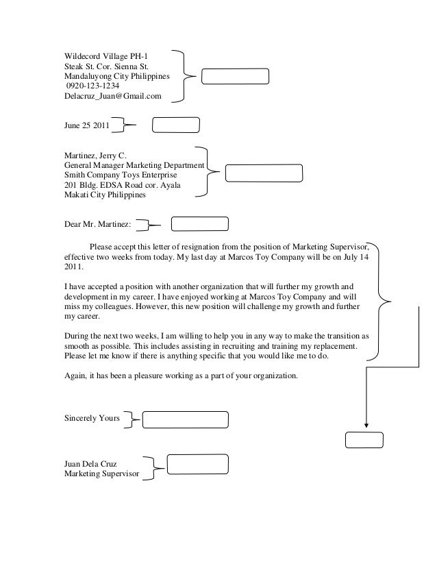 Formal Resignation Letter Example from image.slidesharecdn.com