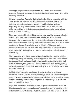 Napoleon as a leader picture