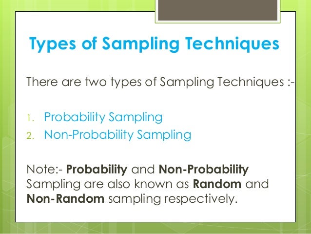 types of probability