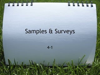 Samples & Surveys 4-1 