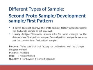 Samples presentation Apparel Marchandising | PPT