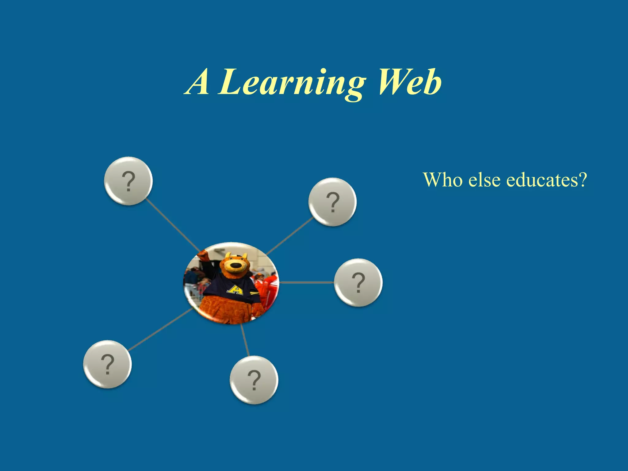 A Learning Web Who else educates? 