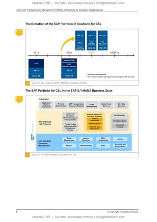 SAP Container Shipping Line Fundamentals, CSL100 Col03 | PDF
