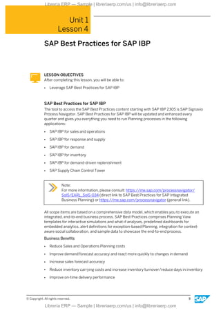 IBP100 Col2505 Discover SAP Integrated Business Planning | PDF