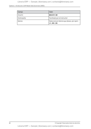 MDG200 Col20 SAP Master Data Governance: Configuración y Customizing | PDF