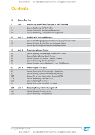 S4601 Business Processes in SAP S/4HANA Supply Chain Execution | PDF