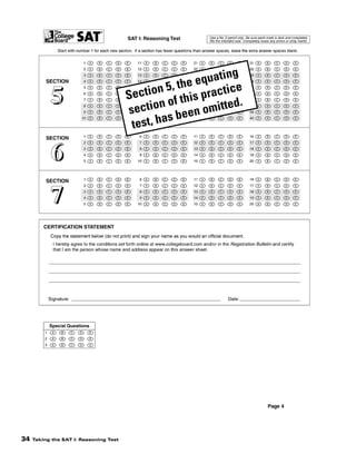ng
equati
e
on 5, th practice
Secti
is
n of th omitted.
sectio been
as
test, h

34

Taking the SAT I: Reasoning Test

 