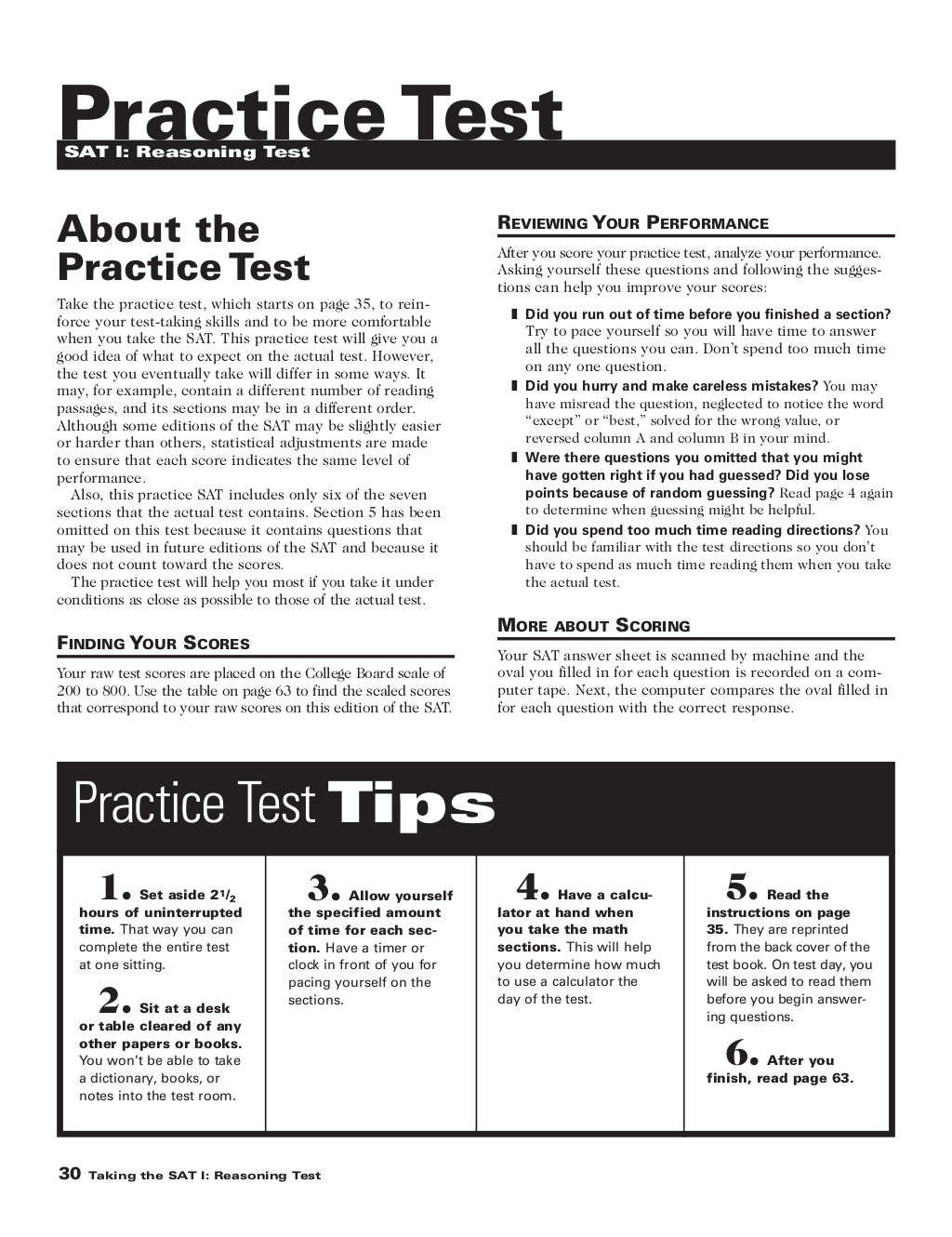 Sample SAT paper