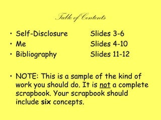 Sample Communication Scrapbook for SPT2173