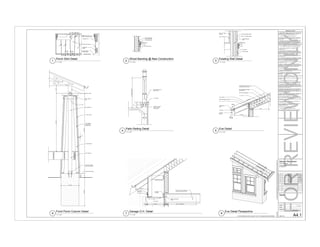 GENERAL NOTES
                                               7 1/4"    5 1/4"
                                                                                                                                                                                                                                                                                     New 1 1/2" Rigid                                                                                                                                                                                                        1. THESE DRAWING GENERALLY INDICATES THE LOCATION OF NEW
                                                                                                                                                                                                                                                                                                                                                                                                                                                                                                             CONSTRUCTION. ALL DIMENSIONS ARE TO WALL STUD FACE ON
                                                                                                                                                                                                                                                                                                                                        New Hardi Board Siding




                                                                                                                                                                                                                                                                                                                                                                                                                                                                                                                           FOR REVIEW ONLY
                                                                                                                                                                                                                                                                                     Insulation                                                                                                                                                                                                              INTERIOR AND WALL SHEATHING ON EXTERIOR, U.O.N.
                                                           °
                                                         92            Ripped 1x5 on 1x8




                                              °
                                            88
                                                                                                                                                                                                                                                                                                                                      New 1 1/2" Rigid Insulation                                                                                                                                            2. ALL CONCRETE TO BE 3,000 PSI MIN. IN 28 DAYS
                                                                       (Align with Wood Banding)                                                                                                                                                                                     New 1/2" Dry wall
                                                                                                                                                                                                                                                                                                                                                                                                                                                                                                             3. ALL FOOTINGS TO BEAR ON UNDISTURBED NON ORGANIC SOIL
                                                                                                                                                                                      Flash Under Siding                                                                                                                                                                                                                                                                                                     CAPABLE OF CARRYING 3,000 PSF MIN. AND TO BE A MIN. OF 42"
                                                                         Treated 2x12 F.J.                                                                                            & Over Cedar Cap                                                                                                                                  Existing Masonary                                                                                                                                                    BELOW GRADE
                                                                                                                                                                                      Cut 2x4 Cedar Cap                                                                                                                                 Wall
                                                                                                                                                                                                                                                                                                                                                                                                                                                                                                             4. STRUCTURAL STEEL TO BE A.S.T.M. A-36, REINFORCING STEEL
                                                                                                                                                                                                                                                                                                                                                                                                                                                                                                             TO BE GRADE 60. REINFORCING BARS TO BE SUPPORTED AND
                                                                                                                                                                                                                                                                                                                                                                                                                                                                                                             SECURED AGAINST DISPLACEMENT. PLACE IN ACCORDANCE TO
                                                                                                                                                                                2x6 Blocking                                                                                                                                    Cut 2x6 Blocking                                                                                                                                                             CRSI "RECOMMENDED PRACTICE FOR PLACING REINFORCING BARS".
                                                                                                                                                                                                                                                                                                                                                                                                                                                                                                             PROVIDE (2) #4 TOP AND (2) #4 BOTTOM CONTINUOUS IN ALL
                                                                       1x8 Taperd Skirt Board                                                                                       1x4                                                                                                                                               1x4                                                                                                                                                                    POURED CONCRETE WALLS UNLESS OTHERWISE NOTED. LAP BARS
                          1/2"                                                                                                                                                      1x8                                                                                                                                                                                                                                                                                                                      1 FT. 6 IN. AT SPLICES AND PROVIDED 3' LONG CORNER BOARDS
                1/2"
                                                                                                                                                                                      1" Stone Veneer                                                                                                                                 1x8
                                                                                                                                                                                                                                                                                                                                                                                                                                                                                                             5. ALL PLATES SET ON CONCRETE TO BE PRESSURE TREATED
                                                                         Treated 2x8
                                                                         Nailers                                                                                                                                                                                                                                                                                                                                                                                                                             6. USE MIN. (2) 2X10 HEADERS AT ALL OPENINGS UNLESS
                                                                                                                                                                                                                                                                                                                                        1/2" Plywood                                                                                                                                                         OTHERWISE NOTED

                                                   92                  2" Gravel Around                                                                                                                                                                                                                                                                                                                                                                                                                      7. DOUBLE FLOOR JOISTS UNDER BATH TUBS, WHIRLPOOLS,




                                 88
                                                     °                 Porch Perimeter                                                                                                                                                                                                                                                 1" Stone Veneer                                                                                                                                                       STAIRS, FIREPLACES, ALL PARTITIONS WHEN PARALLEL TO FLOOR




                                   °
                                                                                                                                                                                                                                                                                                                                                                                                                                                                                                             JOISTS AND WHERE NOTED. WHERE PARTITIONS ARE USED AS
                                                                                                                                                                                                                                                                                                                                                                                                                                                                                                             VERTICAL CHASES, SPREAD JOISTS TO THE PARTITION WIDTH AND
                                                                                                                                                                                                                                                                                                                                                                                                                                                                                                             PROVIDE SOLID BLOCKING 24" O.C. MAXIMUM
                       5 1/4"    7 1/4"        5 1/4"    7 1/4"
                                                                                                                                                                                                                                                                                                                                                                                                                                                                                                             8. MIN. (3) 2X4 POST AT EACH END OF ALL WOOD BEAMS UNLESS
                                                                                                                                                                                                                                                                                                                                                                                                                                                                                                             OTHERWISE NOTED

                                                                                                                                                                                                                                                                                                                                                                                                                                                                                                             9. ALL GLAZING AS PER 308 2003 I.R.C REQUIREMENTS. PROVIDE

       Porch Skirt Detail                                                                                                    Wood Banding @ New Construction                                                                                                                         Existing Wall Detail                                                                                                                                                                                                    SAFTY GLASS IN ALL DOORS, SIDELIGHTS, WINDOWS WITH GLAZING
                                                                                                                                                                                                                                                                                                                                                                                                                                                                                                             WITHIN 18" OF THE FLOOR 7 OVER 9 SQ. FT. OF AREA, GLASS

1         1" = 1'-0"
                                                                                                                       2     1" = 1'-0"
                                                                                                                                                                                                                                                                                 3   1" = 1'-0"
                                                                                                                                                                                                                                                                                                                                                                                                                                                                                                             SHOWER ENCLOSURES, AND WINDOWS AT TUB AREA

                                                                                                                                                                                                                                                                                                                                                                                                                                                                                                             10. ALL LAMINATED VENEER LUMBER (LVL) TO HAVE MIN. FB = 2.60
                                                                                                                                                                                                                                                                                                                                                                                                                                                                                                             KSI AND E=1.9 X 10 PSI

                                                                                                                                                                                                                                                                                                                                                                                                                                                                                                             11. INSTALL ALL FLASHING AS REQUIRED FOR WEATHER TIGHT
                                                                                                                                                                                                                                                                                                                                                                                                                                                                                                             EXTERIOR-ALL FLASHING INSTALLATION TO FOLLOW DETAILS FROM
                                                                                                                                                                                                                                                                                                                                                                                                                                                                                                             SHEET METAL & AIR CONDITIONING CONTRACTORS' ASSOCIATION
                                                                                                                                                                                                                                                                                                                                                                                                                                                                                                             INC. ARCHITECTURAL SHEET METAL MANUAL AND MASONRY
                                                                                                                                                                                                                                                                                                                                                                                                                                                                                                             INSTITUTE GUIDELINES

                                                                                                                                                                                                                                                                                                                                                                                                                                                                                                             12. ALL SHEATHING IS TO BE APA RATED

                                                                                                                                                                                                                                                                                                                                                                                                                                                                                                             13. EXTERIOR WALL DIMENSIONS ARE TO OUTSIDE OF SHEATHING.
                                                                                                                                                                                                                                                                                                                                                                                                                                                                                                             DIMENSIONS DO NOT INCLUDE DRYWALL

                                                                                                                                                                                                                                                                                                                                                                                                                                                                                                             14. CONFORM TO ALL DIMENSIONS INDICATED IN PREFERENCE TO
                                                                                                                                                                                                                                                                                                                                                                                                                                                                                                             SCALE DIMENSIONS FROM THE BLUEPRINT. DO NOT SCALE THE
                                                                                                                                                                                                                                                                                                                                                                                                                                                                                                             DRAWINGS

                                                                                                                                                                                                                                                                                                                                                                                                                                                                                                             15. PROVIDE FIRE STOPPING MATERIAL AT ALL FURRING PARTITIONS
                                                                                                                                                                                                                                                                                                                                                                                                                                                                                                             AND OUTSIDE JUNCTURE OF ROOF RAFTERS AND WALL

                                                                                                                                                                                                                                                                                                                                                                                                                                                                                                             16. DRYER VENT SHALL BE MADE OF GALVANIZED SHEET METAL OR
                                                                                                                                                                                                                                                                                                                                                                                                                                                                                                             ALUMINUM

                                                                                                                                                                                                                                                                                                                                                                                                                                                                                                             17. ALL EXHAUST FANS MUST BE VENTED TO OUTSIDE AIR

                                                                                                                                                                                                                                                                                                                                                                                                                                                                                                             18. HANDRAILS AND GUARDRAILS TO BE DESIGNED TO SUPPORT A
                                                                                                                                                                                                                                                                                                                                                                                                                                                                                                             200 LB. CONCENTRATED LOAD AT ANY POINT IN ANY DIRECTION

                                                                                                                                                                                                                                                                                                                                                                                                                                                                                                             19. CONTRACTORS TO OBTAIN AND FOLLOW THE INSTALLATION
                                                                                                                                                                                                                                                                                                                                                                                                                                                                                                             DETAILS AND PROCEDURES FOR ALL MANUFACTURED PRODUCTS
                                                                                                                                                                                                                                                                                                                                 Ice & Water Shield 24" min. From                                                                                                                                            AS CALLED FOR IN THE MANUFACTURES SPECIFICATIONS. THIS IS
                                                                                                                                                                                                                                                                                                                                 Inside of Exterior Stud Wall                                                                                                                                                TO INCLUDED LVL BEAMS, I-JOISTS, SHINGLES, SIDING, INSULATION,
                                                                                                                                                                                                                                                                                                                                                                                                                                                                                                             WINDOWS, DOORS, APPLIANCES, ETC.
    11 1/4"




                                                                                                                                                                                                                                                                                                                                                                                                                                                                                                             20. MASONRY DETAILS AND METHODS TO FOLLOW APPROPRIATE




                                                                                                                                3'-6" MIN Guard Rail
                                                                                                                                                                                                           Anchor Wood Post To                                                                                                   285 #Architectural Shingles                                                                                                                                                 GUIDELINES AND RECOMMENDATIONS BY THE MASONRY ADVISORY
                                                                                                                                                                                                           Concrete Slab                                                                                                         Over 15# Felt                                                                                                                                                               COUNCIL AND THE BRICK INSTITUTE OF AMERICA. PROVIDE
                                                                                                                                                                                                                                                                                                                                                                                                                                                                                                             SUFFICIENT SPACE UNDER WINDOW SILLS AT MASONRY VENEER TO
                                                                                                                                                                                                                                                                                                                                                                                                                                                                                                             ALLOW FOR FRAMING SHRINKAGE.
                                                                                                                                                                                                                                                                                                                                 5/8" Plywood Sheathing
                                                                                           6x12 R.S. Beam                                                                                                                                                                                                                                                                                                                                                                                                    21. WINDOW MANUFACTURES TO DESIGN AND PROVIDE NECESSARY
                                                                                                                                                                                                                                                                                                                                                                                                                                                                                                             REINFORCING FOR WIND LOADS IN MULLIONS OF COMBINED
                                                                                                                                                                                                                                                                                                                                                                                                                                                                                                             WINDOWS. VERIFY LOAD REQUIREMENTS
                                                                                                                                                                                                                                                                                                                                 T-111 T&G
                                                                                                                                                                                                                                                                                                                                                                                                                                                                                                             22. ANY STRUCTURAL MEMBER THAT IS DOUBLED, TRIPLED ETC,
                                                                                                                                                                                                                                                                                     Foam Venting                                                                                                                                                                                                            MUST FOLLOW MANUFACTURES NAILING OR FASTENING PATTERN.
                                                                                                                                                                                                            4" Cut Stone
                                                                                           Anchor Beam to                                                                                                                                                                                                                                                        d                                                                                                                                           23. NOSING ON ALL STAIRS TO HAVE PROFILE OF NOT LESS THE 3/4"
                                                                                           Post                                                                                                                                                                                      2x6 Blocking @ Every Rafter                                             ywoo                                                                                                                                            BUT NOT MORE THEN 1 1/4"
                                                                                                                                                                                                                                                                                                                                                        of pl                                       ter
                                                                                                                                                                                                                                                                                                                                                   4'
                                                                                                                                                                                                                                                                                                                                                                                            ry   Raf
                                                                                                                                                                                                                                                                                     1x4                                                                                                                                                                                                                     24. ALL JOINTS, CRACKS, OPENINGS, GAPS, PENETRATIONS IN
                                                                                                                                                                                                                                                                                                                                                                                        Eve




                                                                                                                                                            4"
                                                                                                                                                                                                                                                                                                                                                                                   r@                       O   .C.                                                                                          FOUNDATIONS WALLS MUST BE SEALED
                                                                                                                                                                                                                                                                                                                                                                              rigge                     16"
                                                                                                                                                                                                                                                                                                                                                                           Out                  .   @                                                                                                        25. ALL FOUNDATION WALLS ENCLOSING HABITABLE SPACE OR
                                                                                                                                                                                                                                                                                                                         3"                                          2x6                    R.R                                                                                                              LOOK-OUT BASEMENTS TO BE TREATED WITH APPROVED




                                                                                                                                                       4"
                                                                  1'-7 7/8"                                                                                                                                                                                                                                                                                                         2x10                                                                                                                     WATERPROOFING METHOD
                                                                                                                                                                                                                                                                                     5" Half Round
                                                                                                                                                                                                            Provide 4" Curb W/                                                       Gutter                                                                                                                                                                                                                  26. PROVIDE DRYWALL ON UNDERSIDE OF STAIRS
                                                                                           6x6 Treated Post                                                                                                 slab. Cover with
                                                                                                                                                                                                            Stone Veneer                                                                                                                                                                                                                                                                                     27. PROVIDE ARC FAULT IN ALL SLEEPING AREAS
                                                                                                                                                                                                                                                                                                                                                                                                  2'-0"
                                                                                                                                                                                                                                                                                                                                                                                                                                                                                                             28. ALL HANDRAILS AND GUARDRAILS ARE TO BE DESIGNED SO
                                                                                                                                                                                                                                                                                     1x4 Fascia                                                                                                                                                                                                              THAT A SPHERE OF 4" CAN NOT PASS THROUGH ANY POINT


                                                                                                                                                                                                                                                                                     Fly Rafter
                                                                                                                                                                                                                                                                                     Beyond
                                                                                           1" Stone Veneer                                                                                                                                                                                                                        1'-6" O.H.

                                                                                                                                                                                                                                                                                                                   15°
    7'-2 1/8"




                                                                                           1/2" Treated Ply
                                                                                           Wood on 2x4
                                                                                           Treated Studs



                                                                                                                       Patio Railing Detail                                                                                                                                          Eve Detail
                                                                              9'-10 7/8"




                                                                                                                   4   1" = 1'-0"
                                                                                                                                                                                                                                                                                 5   1" = 1'-0"

                                                                      2°




                                                                                           1" Wood Decking




                                                                                           2x12 Treated F.J.




                                                                                                                                                                                                                                                                                                                                                                                                                      C:UsersJaredDesktopBostonArchitectureside jobsGarrisonGarrison-Residence.rvt
                                                                                                                                                                                                                                                                                                                                                                                                                                                                                                               Sample Residence
                                                                                                                                                                                                                                                                                                                                                                                                                                                                                                               Sample Residence
                                                                                           Anchor 6x6 Treated
                                                                                           Post to Concrete Pier
                                                                                                                                                                                                                                                                                                                                                                                                                                                                                                               100 Main Street
                                                                                                                                                                                                                                                                                                                                                                                                                                                                                                               St. Charles, IL



                                                                                           Hold Stone Off Grade

                                                                                                                                                                                                                                                                                                                                                                                                                                                                                                                 #                    Discription                   Date
                                                                                                                                                                                                                                                                                                                                                                                                                                                                                                                 1                    Review Set                   9-11-09
                                                                              6"




                                                                                                                                                                                                                                                                                                                                                                                                                                                                                                                 2                    Review Set                   9-20-09
                                                                                                                                                                                                                                                                                                                                                                                                                                                                                                                 3                     Bid Set                     9-29-09
                                                                                                                                                                                                                                                                                                                                                                                                                                                                                                                 4                    Review Set                  10-19-09
                                                                                                                                                                                                               2x6 Bracing As Need                                                                                                                                                                                                                                                                               5                    Review Set                  12-12-09
                                                                                                                                                                                                                                                                                                                                                                                                                                                                                                                 6                    Review Set                  01-11-10
                                                                                                                                                                                                                                                                                                                                                                                                                                                                                                                 7                    Permit Set                  01-31-10


                                       2'-2 1/2"


                                                                                                                                                                       1'-6" O.H.
                                                                              3'-6" Min.




                                                                                                                                                                                                                                                Fill In Web Of F.J. As Need To
                                                                                                                                                                 Flash Siding
                                                                                                                                                                                                               2x6 Nailer                       Allow For Connection Of 4x10
                                                                                                                                                                 Over Trim
                                                                                                                                                                                                               For Soffet
                                                                                                                                                                 1x3 on 1x8

                                                                                                                                                                                                                                                                                                                                                                                                                                                                                                               Details
                                                                                                                                                                                               3/4" T-111 soffet                     Notch Rim Board As
                                                                                                                                                                                                                                     Need
                                                                                                                                                                                                            4x10 Corbel


                                                                                                                                                                                    15°                      2'-0 3/4"                           Min. 4'-0" Cantilever
                                                                                                                                                                                                                                                                                                                                                                                                                                                                                                               SCALE:
                                                                                                                                                                                                                                                                                                                                                                                                                                                                                                                                                               1" = 1'-0"
                                                                                                                                                                                                                                                                                                                                                                                                                                                                                                               DATE:

                                                                                                                                                                                                                                                                                                                                                                                                                                                                                                               PROJECT NO.:
                                                                                                                                                                                                                                                                                                                                                                                                                                                                                                                                                    Sample Residence
       Front Porch Column Detail                                                                                             Garage O.H. Detail                                                                                                                                                      Eve Detail Perspective




                                                                                                                                                                                                                                                                                                                                                                                                                        Permit Set
6                                                                                                                      7                                                                                                                                                                   8
          1" = 1'-0"                                                                                                         1" = 1'-0"
                                                                                                                                                                                                                                                                                                                              IF THIS DRAWING IS LESS THAN 24" X 36" IT IS A REDUCED SIZE DRAWING                                                                                                              SHEET NO.:                             A4.1
 