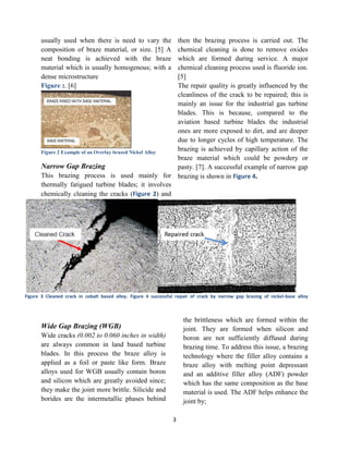 Short Paper on Braze Repair of Gas Turbine Blades | PDF