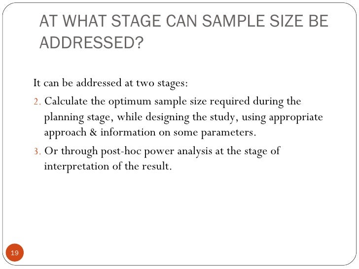 sample size power sample size calculator