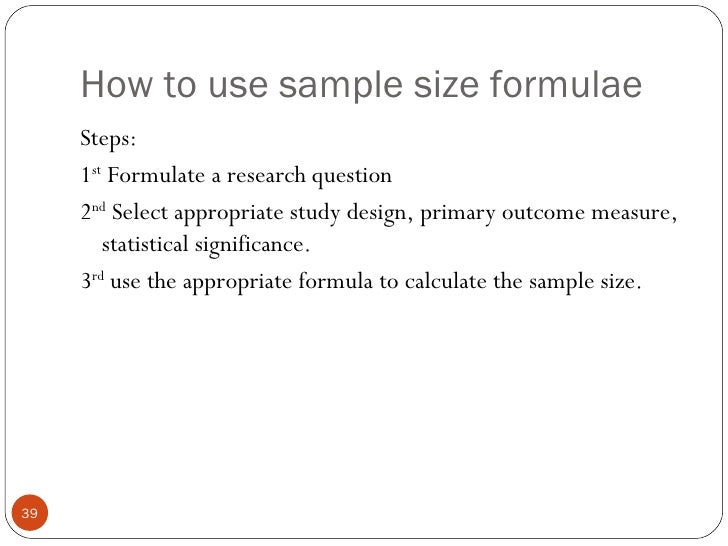 sample size select size