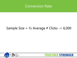 Conversion Rate 
 