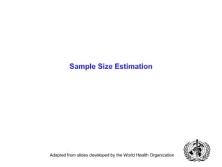 Public health and Epidemiology sample size estimation | PPT
