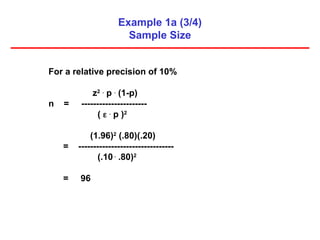 Public health and Epidemiology sample size estimation | PPT