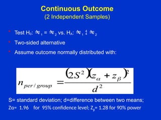 Estimation of sample size in clinical trials | PPTX