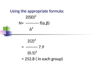 Estimation of sample size in clinical trials | PPTX
