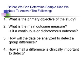 Estimation of sample size in clinical trials | PPTX