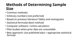 Sample Determination Method Comprehensive Guide to Sample Size Determination in Pharmacology ...