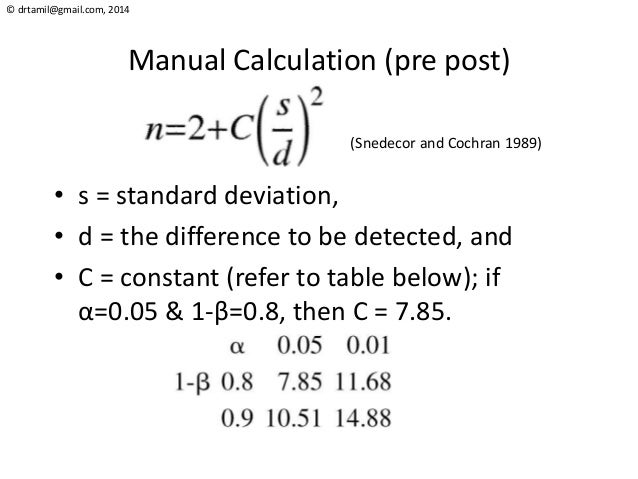 Sample Size Calculation A Brief Overview