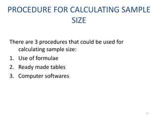 Sample size calculation | PPTX