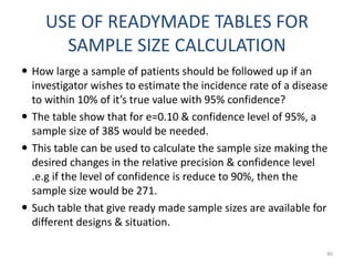 Sample size calculation | PPTX