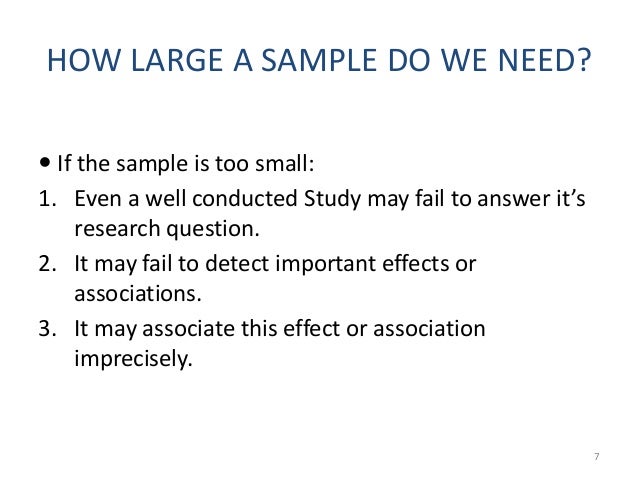 sample size calculation large sample size