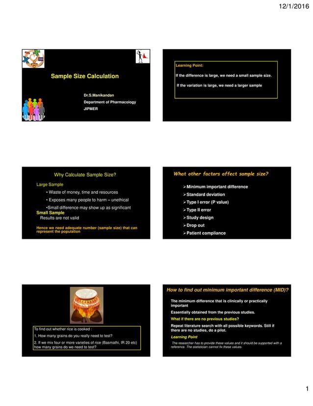 Sample size calculation | PDF