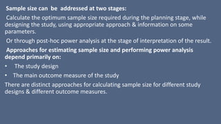 Determining the optimal sample size for study/ research question. | PDF