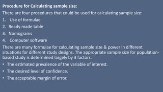 Determining the optimal sample size for study/ research question. | PDF