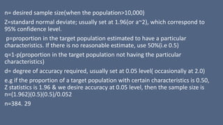 Determining the optimal sample size for study/ research question. | PDF