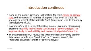 Sample Size Calculation Animal Experimentation