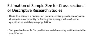 SAMPLE SIZE CALCULATION IN DIFFERENT STUDY DESIGNS AT.pptx