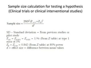 Sample Size Calculations