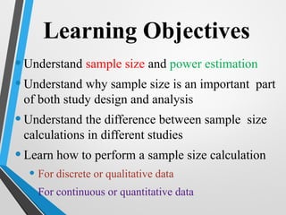 Sample Size determine in health research | PPTX