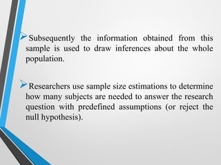 Sample Size determine in health research | PPTX